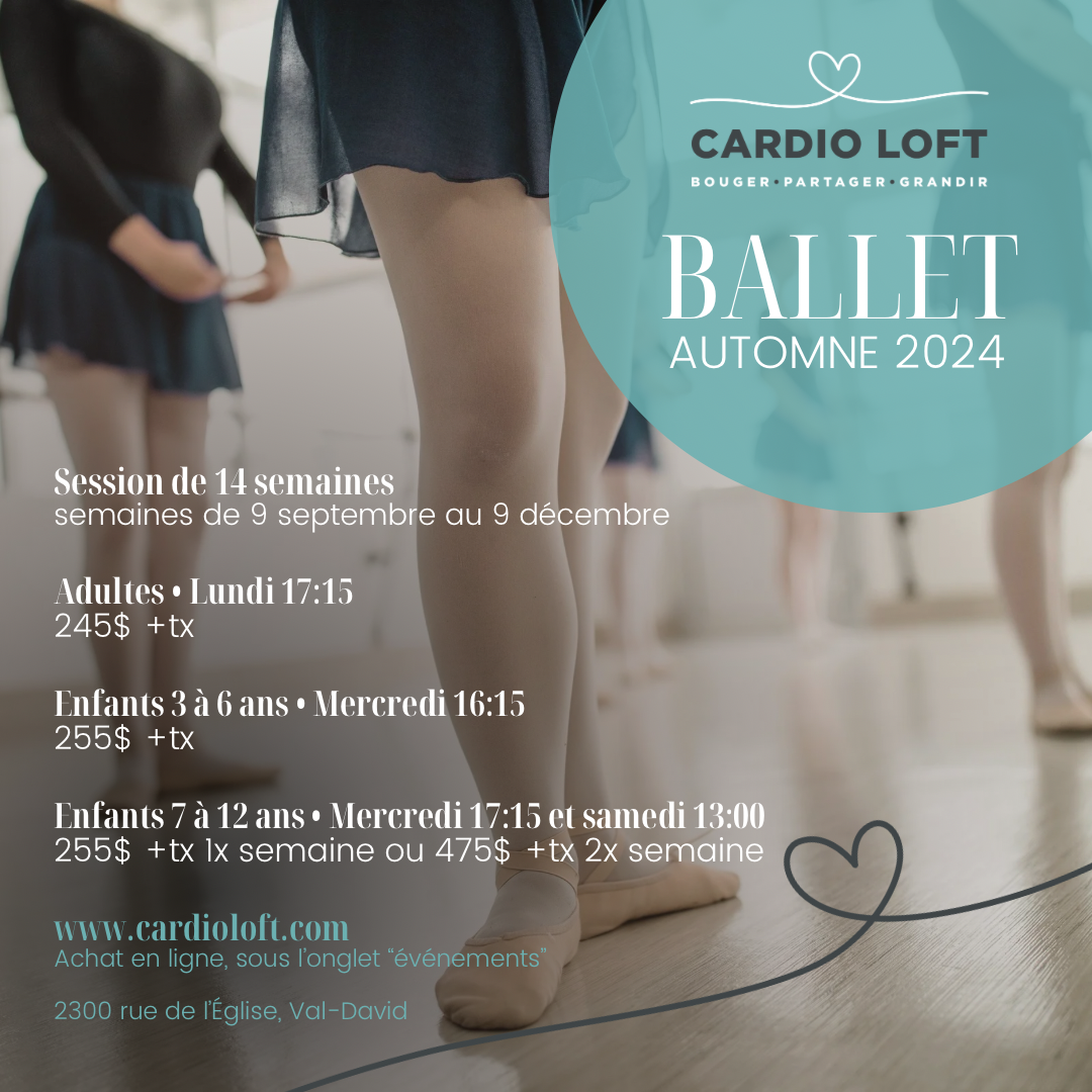 BALLET Enfants 3 à 6 ans - mercredi 16:15